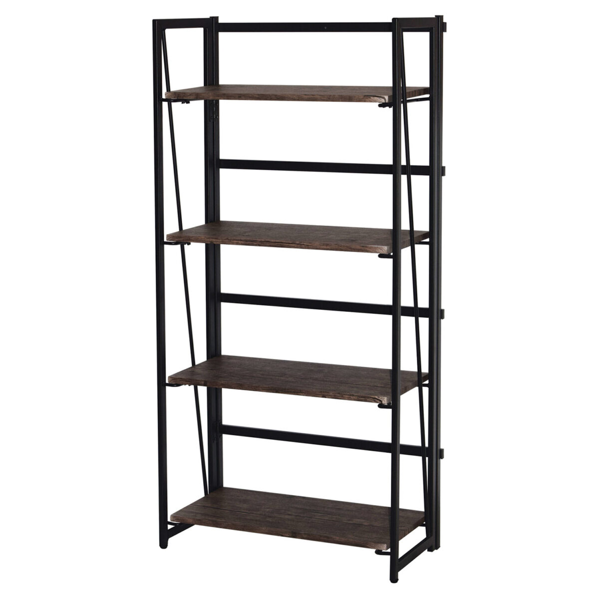 Стеллаж на металлокаркасе "BRABIX LOFT SH-001", 600х300х1250 мм, складной, цвет морёный дуб, 641228 — изображение 4