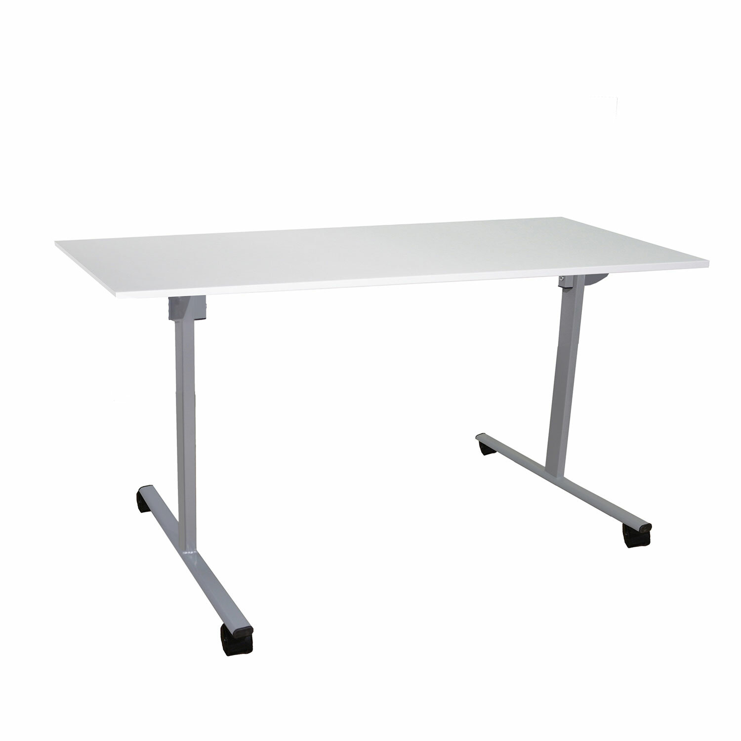 1fb96878afe0d6512f31a54703db9479_xl Стол складной "Эверест", 1200х600х760 мм, серый каркас, ЛДСП белая — изображение 1