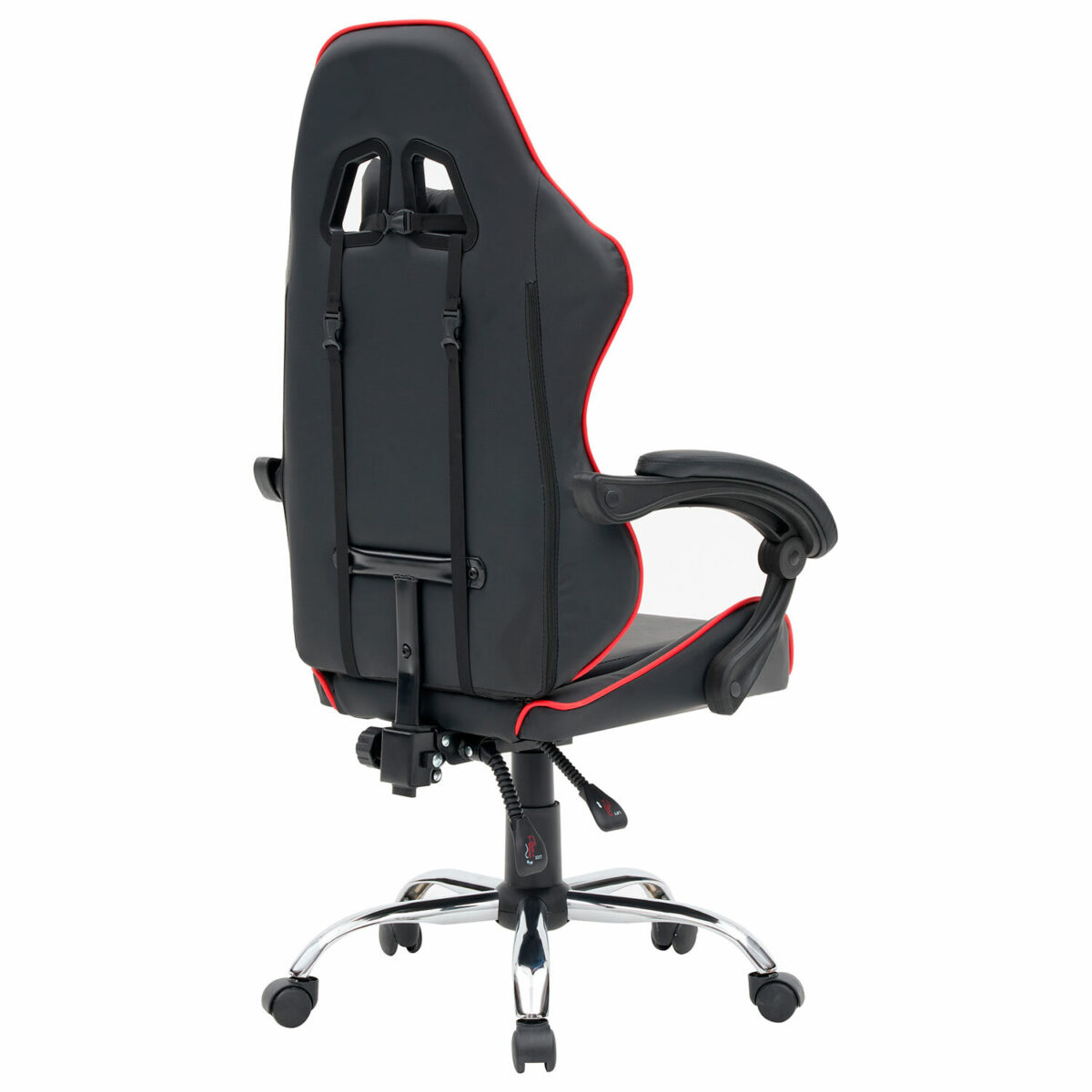 Кресло компьютерное CROMEX (КРОМЕКС) "Joker GM-125", две подушки, экокожа, черное/красное, 532954 — изображение 2