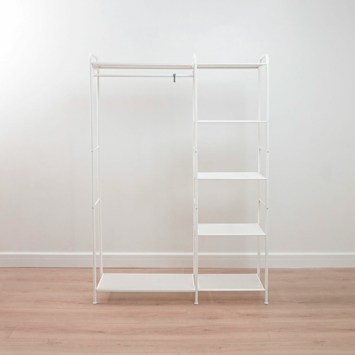 Вешалка-стеллаж "Валенсия-1", 1555х1090х300 мм, 7 полок, металл, белая, ГСВ1 Б — изображение 4