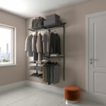 Гардеробная система OPTIMA G120, 2050х1240х450 мм, 6 полок, 3 штанги, графит, S70299916515 — изображение 5