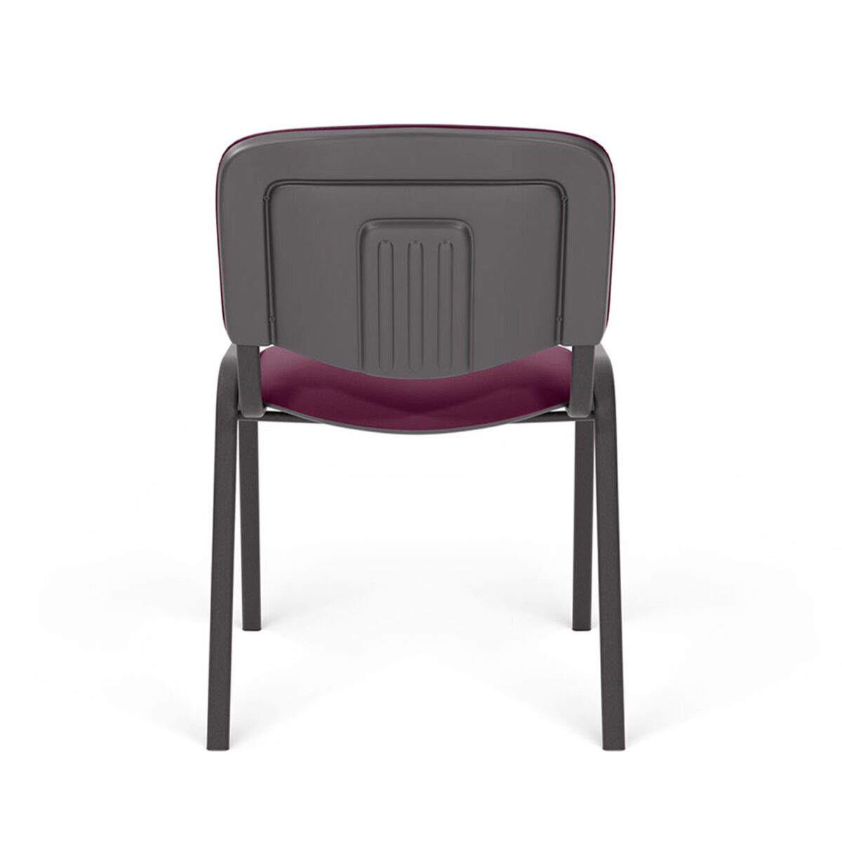 Стул для персонала и посетителей "ИЗО", черный каркас, ткань бордовая, В-20/С-13 — изображение 6