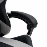 Кресло компьютерное CROMEX (КРОМЕКС) "Wave GM-145", вибромассаж, подножка, подушки, экокожа, черное/серое, 532956 — изображение 12