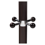 Вешалка-стойка BRABIX "CR-274", металл/мрамор, 1,8 м, на диске диаметром 36 см, 5 крючков + 4 дополнительных, венге, 601744 — изображение 3