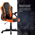 Кресло компьютерное BRABIX "Shark GM-203", экокожа, черное/оранжевое, 532513 — изображение 17