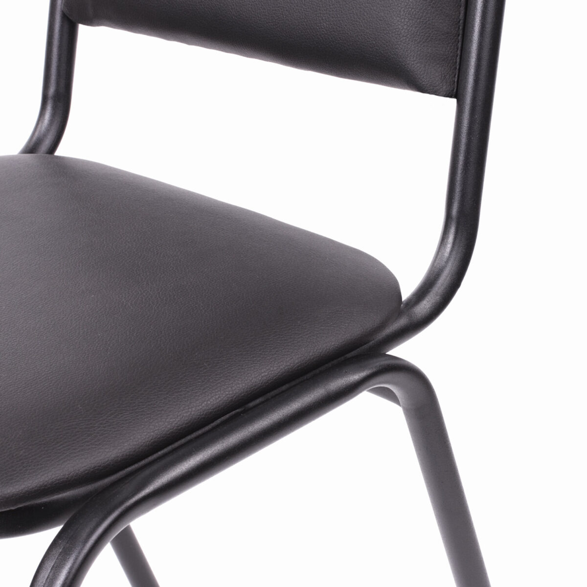 Стул для посетителей РС00Л, черный каркас, кожзам черный — изображение 7