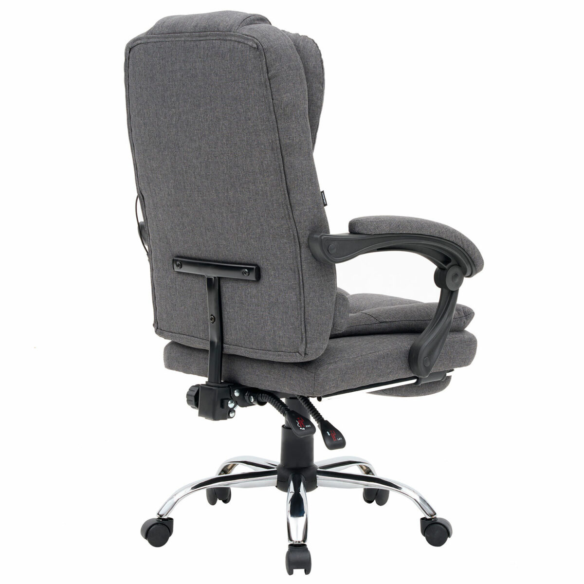 Кресло офисное CROMEX (КРОМЕКС) "Chill MS-005", с функцией вибромассажа, подножка, ткань, серое, 532959 — изображение 2