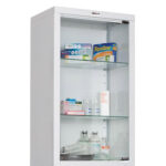 Шкаф медицинский 1-створчатый HILFE "МД 1 1650/SG" 1755х500х320 мм, стекло, белый, S26199201509 — изображение 3