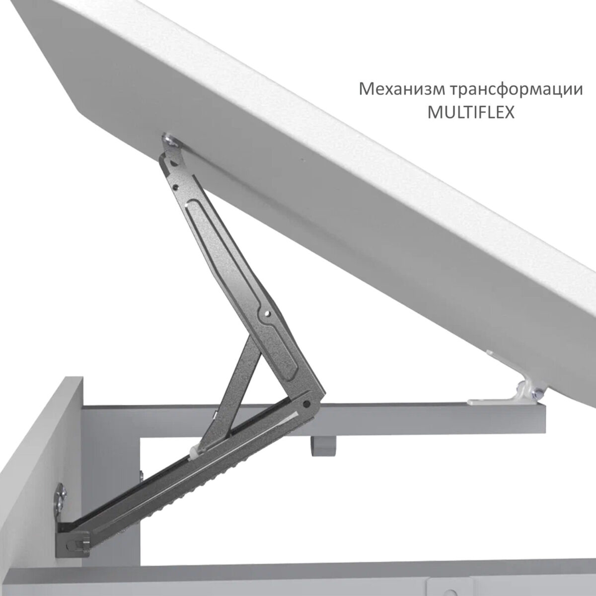 Стол-парта 1-местный, регулируемый угол, СУТ.54-01, 600х500х640-780 мм, рост 4-6, серый каркас, ЛДСП белая — изображение 9