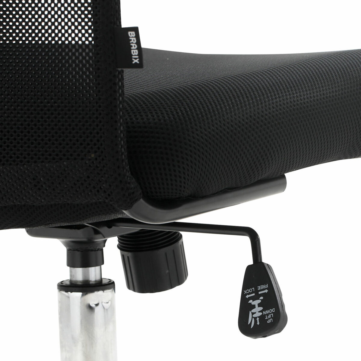 Кресло офисное BRABIX "Fit EX-514", с подголовником, хром, черное, 531949 — изображение 12