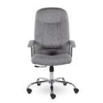 Кресло офисное "Бостон", CH-277, хром, ткань, серый (M-02) — изображение 6