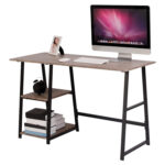 Стол на металлокаркасе BRABIX "LOFT CD-006", 1200х500х730 мм, 2 полки, цвет морёный дуб, 641224 — изображение 11