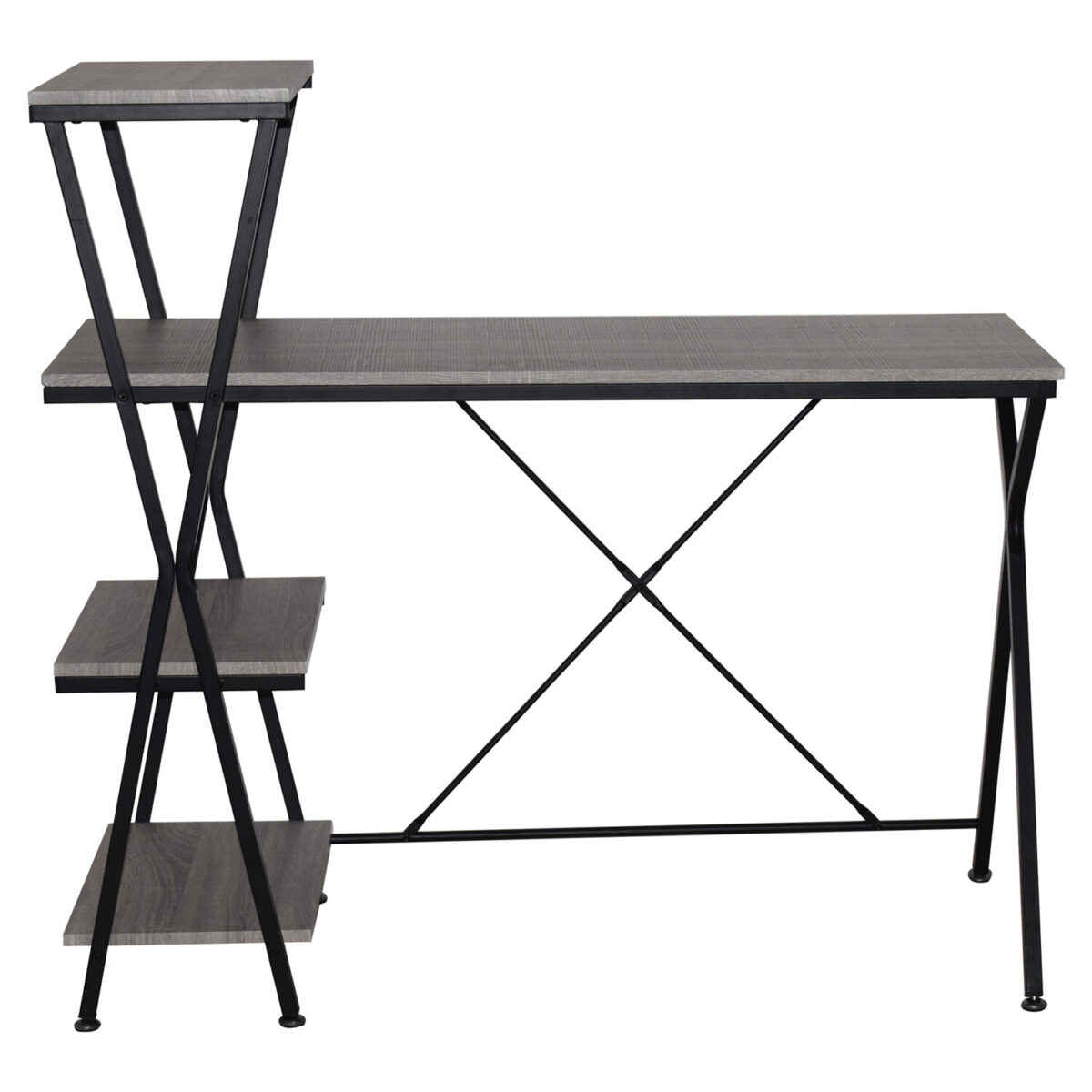 Стол на металлокаркасе BRABIX "LOFT CD-004", 1200х535х1110 мм, 3 полки, цвет дуб антик, 641219 — изображение 3