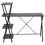 Стол на металлокаркасе BRABIX "LOFT CD-004", 1200х535х1110 мм, 3 полки, цвет дуб антик, 641219 — изображение 3