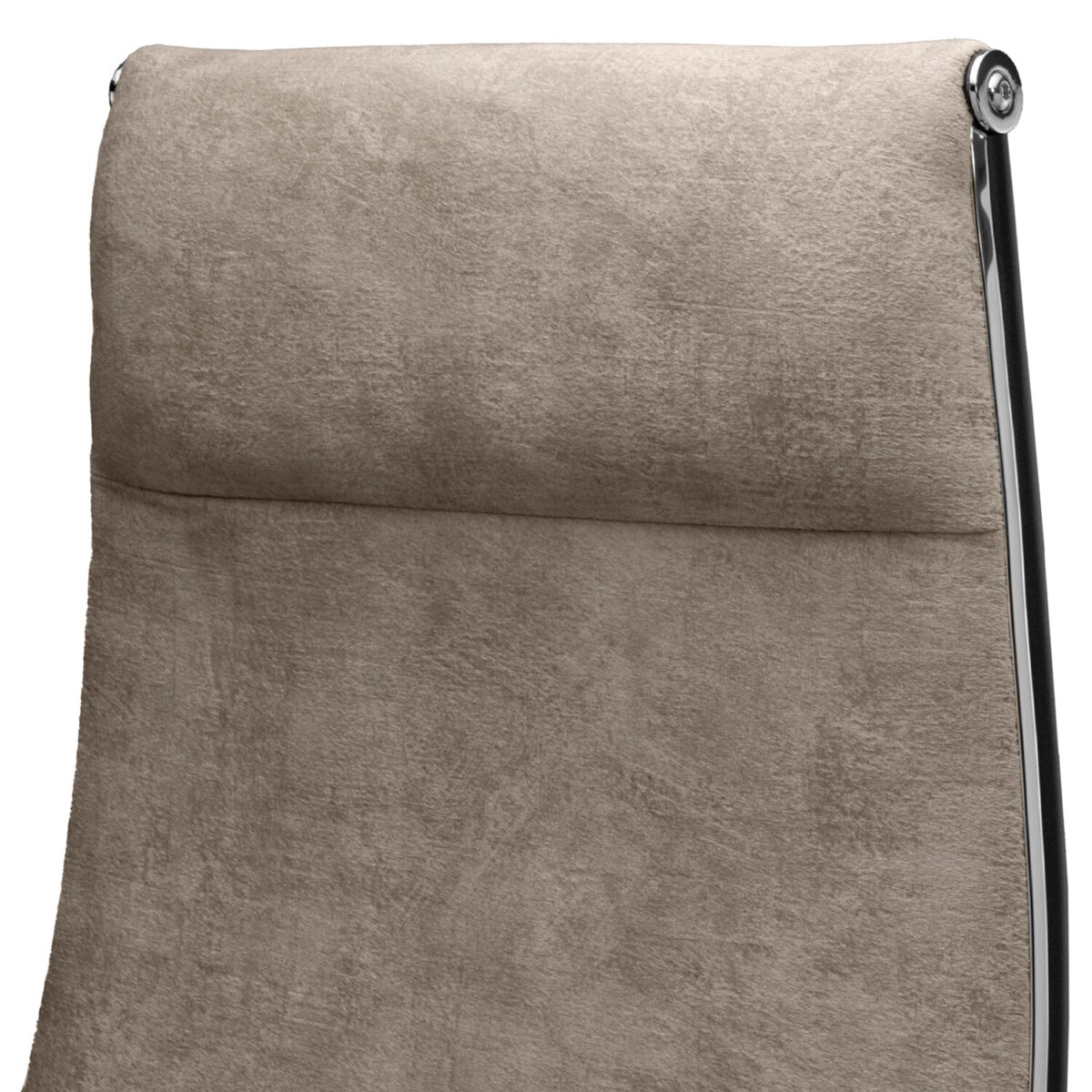 Кресло офисное МЕТТА "L1m 42", хром, сиденье и спинка мягкие, велюр, бежевое — изображение 15