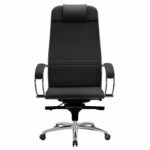 Кресло офисное МЕТТА "SAMURAI" K-1, экокожа, черное — изображение 4