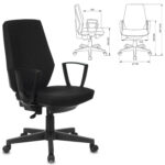 Кресло CH-545, с подлокотниками, ткань, черное, 1418126 — изображение 6