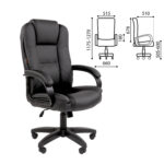 Кресло офисное Chairman CH 600 LT, экокожа, черное, 7158667 — изображение 2