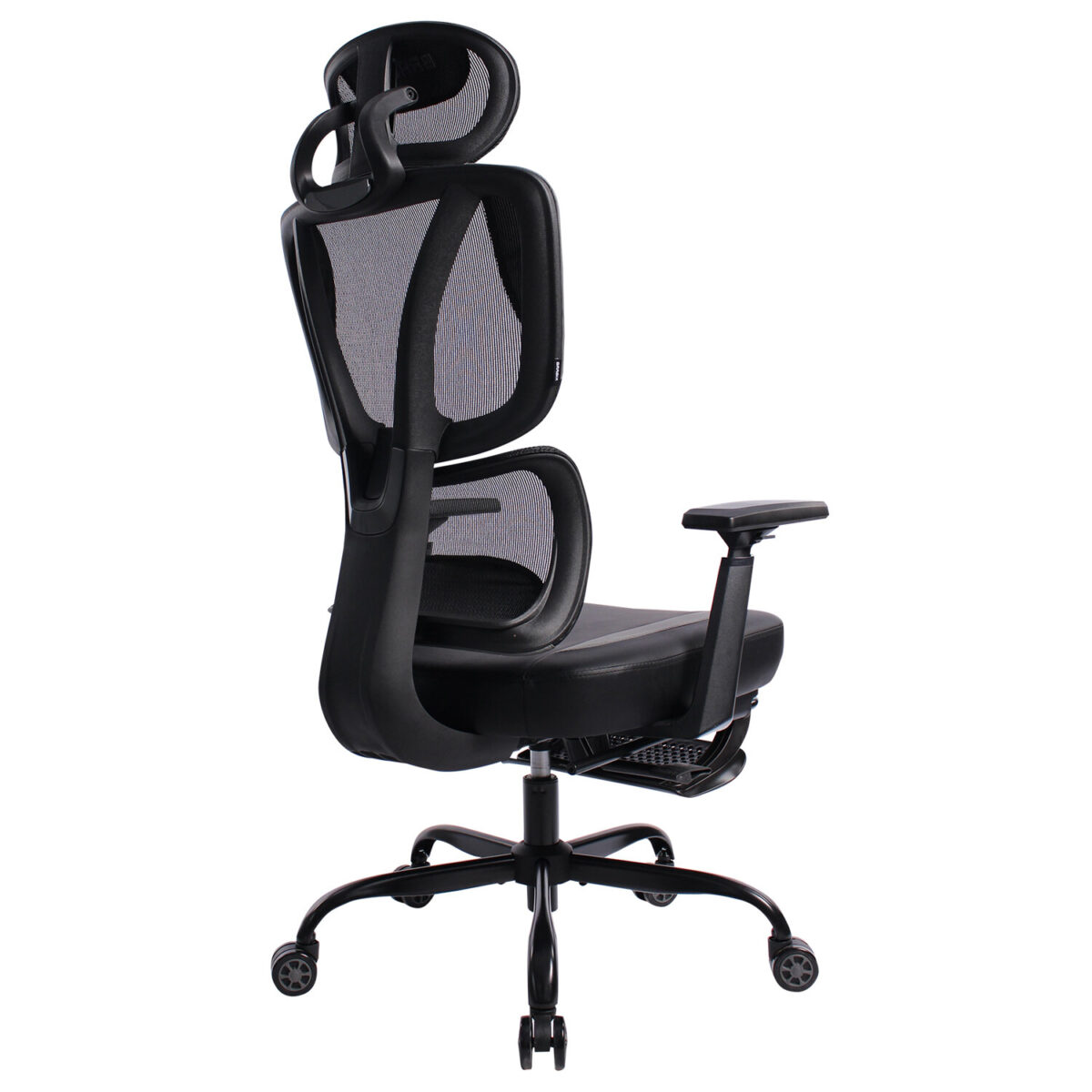 Кресло BRABIX PREMIUM "Venom GM-530", подножка, синхромеханизм, экокожа/сетка, черное/серое, 532951 — изображение 3