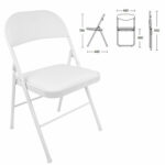Стул складной BRABIX "Golf Plus CF-003 КОМФОРТ", белый каркас, кожзам белый, В КОРОБЕ, 533028 — изображение 3
