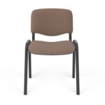 Стул для персонала и посетителей "ИЗО", черный каркас, ткань коричневая, В-28/С-24 — изображение 3
