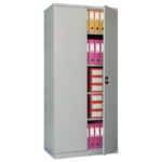 Шкаф металлический офисный BRABIX "MK 18/91/37", 1830х915х370 мм, 45 кг, 4 полки, разборный, 291135, S204BR180102 — изображение 9