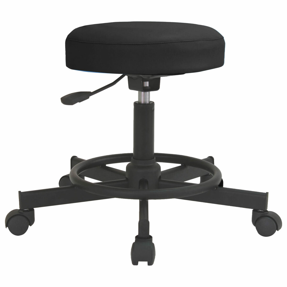 Стул кресло оператора РС12, без спинки, без подлокотников, кожзам, черное, РС01.00.12 б/сп — изображение 1