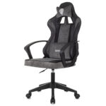 Кресло компьютерное BRABIX "Forcer GM-127", 2 подушки, экокожа/велюр, черное/серое, 533216 — изображение 6