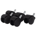 Колеса (ролики) BRABIX для кресла, пластиковые, КОМПЛЕКТ 5 шт., шток d 11 мм, черные, в коробе, 532008 — изображение 7