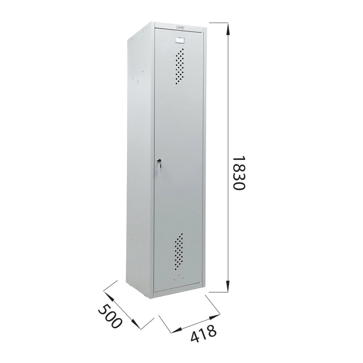 Шкаф металлический для одежды ПРАКТИК "ML/LS-11-40D", 2 отделения, 1830х400х500 мм, 23 кг, разборный, S23099403902 — изображение 6