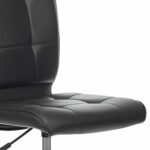 Кресло BRABIX "Stream MG-314", без подлокотников, пятилучие серебристое, экокожа, черное, 532077 — изображение 6