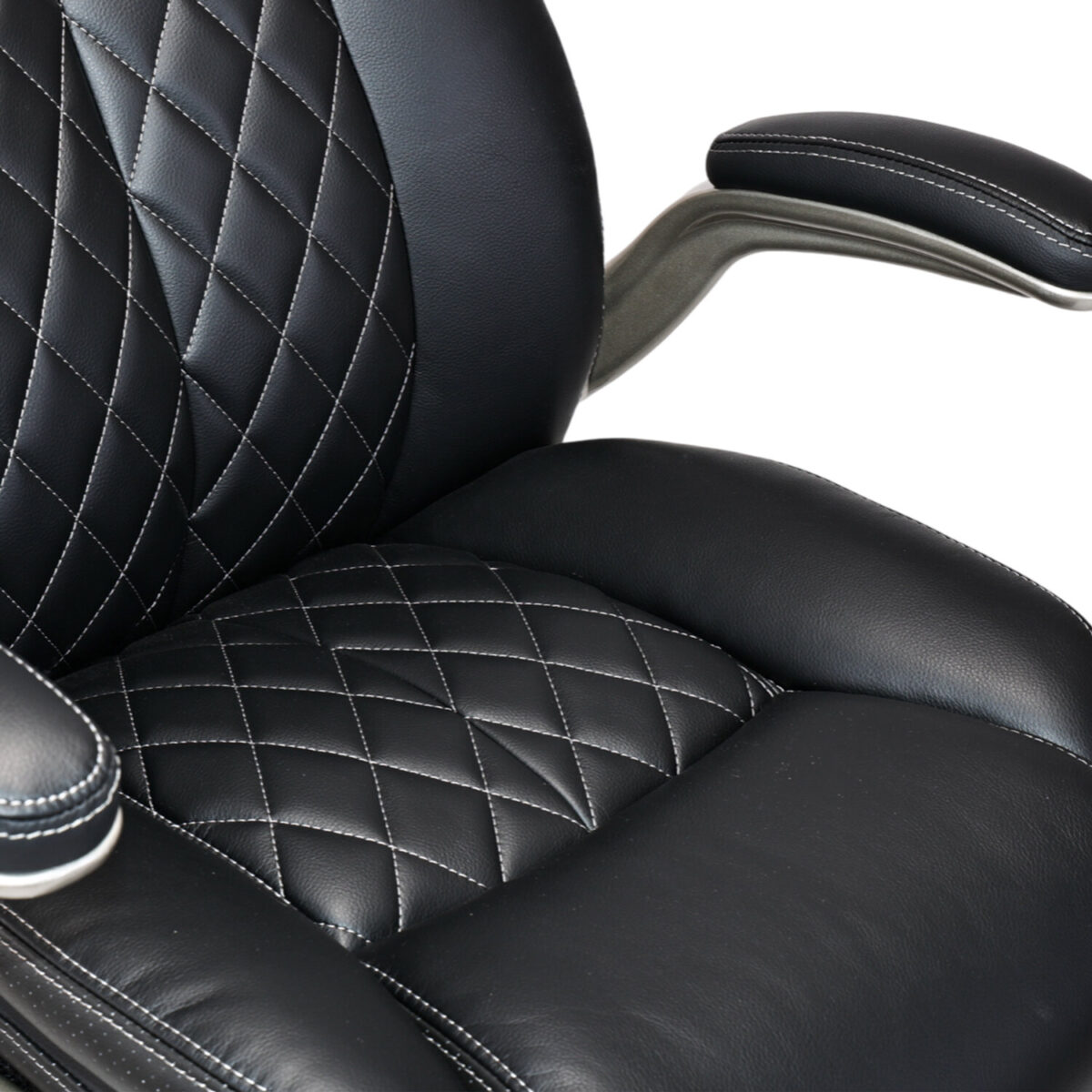 Кресло HAWASAN (ХАВАСАН) "Target EX-567", откидные подлокотники, рециклированная кожа, черное, 532974 — изображение 8