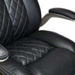 Кресло HAWASAN (ХАВАСАН) "Target EX-567", откидные подлокотники, рециклированная кожа, черное, 532974 — изображение 8