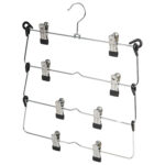 Вешалка-плечики качели, 4 секции, металлическая, с клипсами для юбок и брюк, BRABIX, 607472 — изображение 4