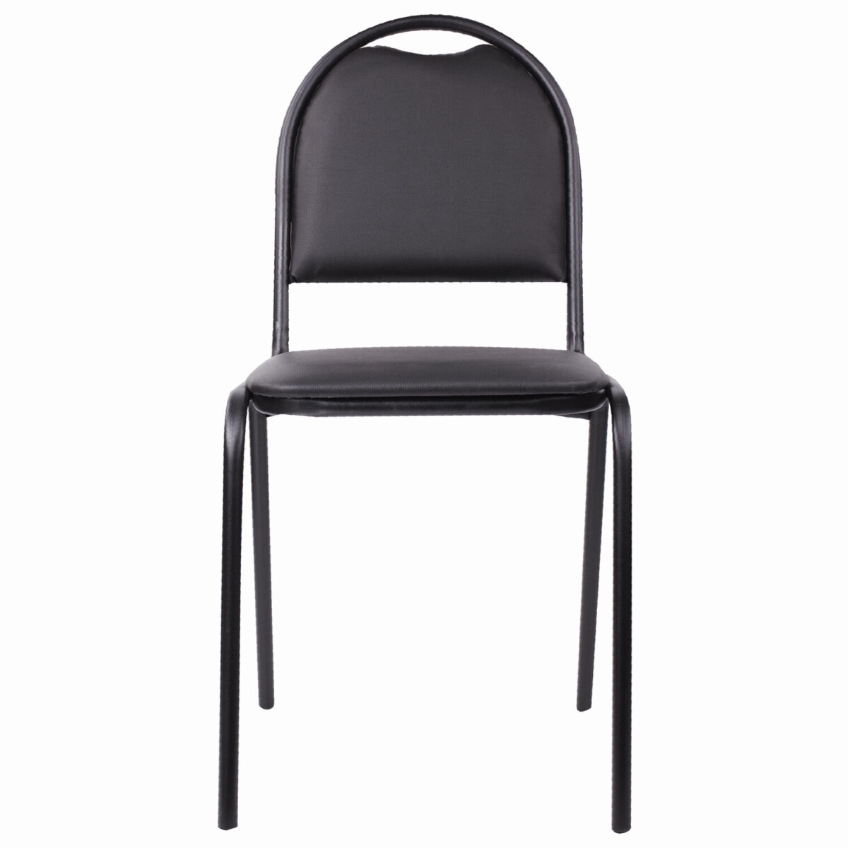 Стул для посетителей РС00Л, черный каркас, кожзам черный — изображение 2