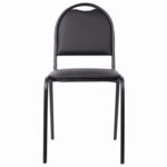 Стул для посетителей РС00Л, черный каркас, кожзам черный — изображение 2