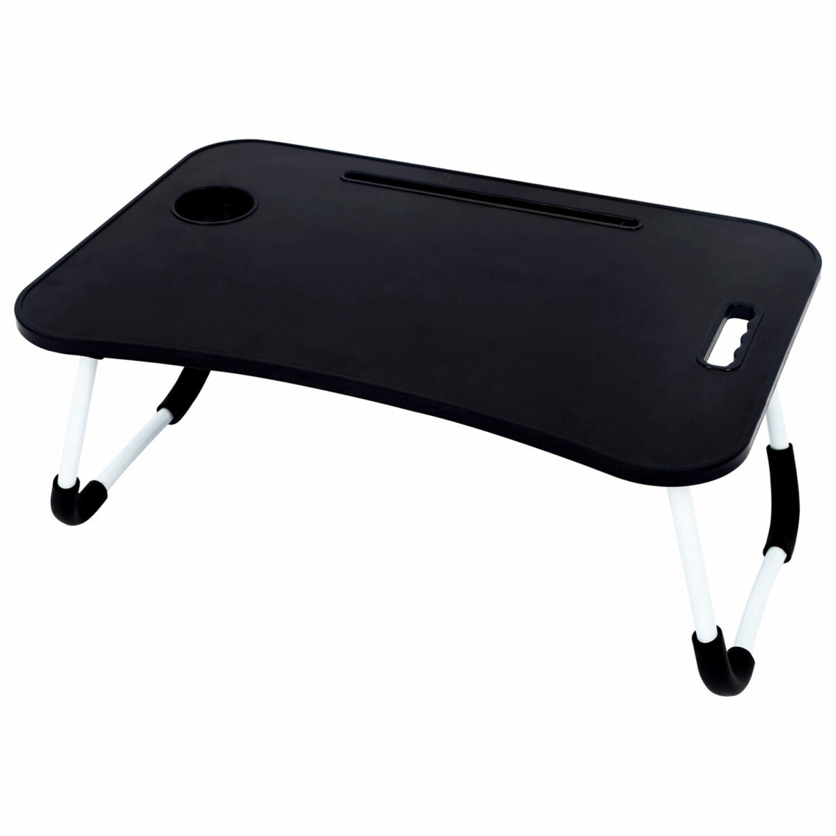Столик складной для ноутбука/завтрака BRABIX BT-001 (600х400х265 мм), органайзер, черный, 532899 — изображение 1