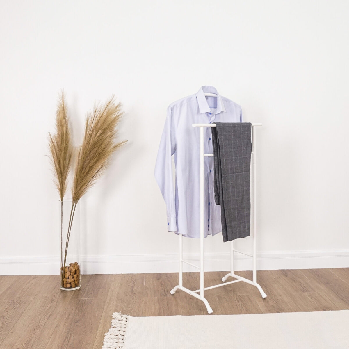 Вешалка-стойка костюмная "Стиль-3", 1080х470х350 мм, металл, белая, ВНП 300 Б — изображение 6
