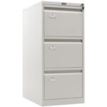 Шкаф картотечный ПРАКТИК "AFC-03", 1008х470х646 мм, 3 ящика, для 165 подвесных папок, формат папок Foolscap или A4 (БЕЗ ПАПОК) — изображение 2