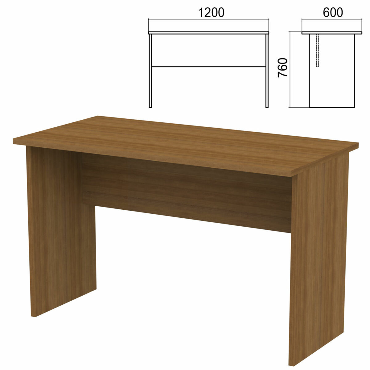 Стол письменный "Арго", 1200х600х760 мм, орех — изображение 1
