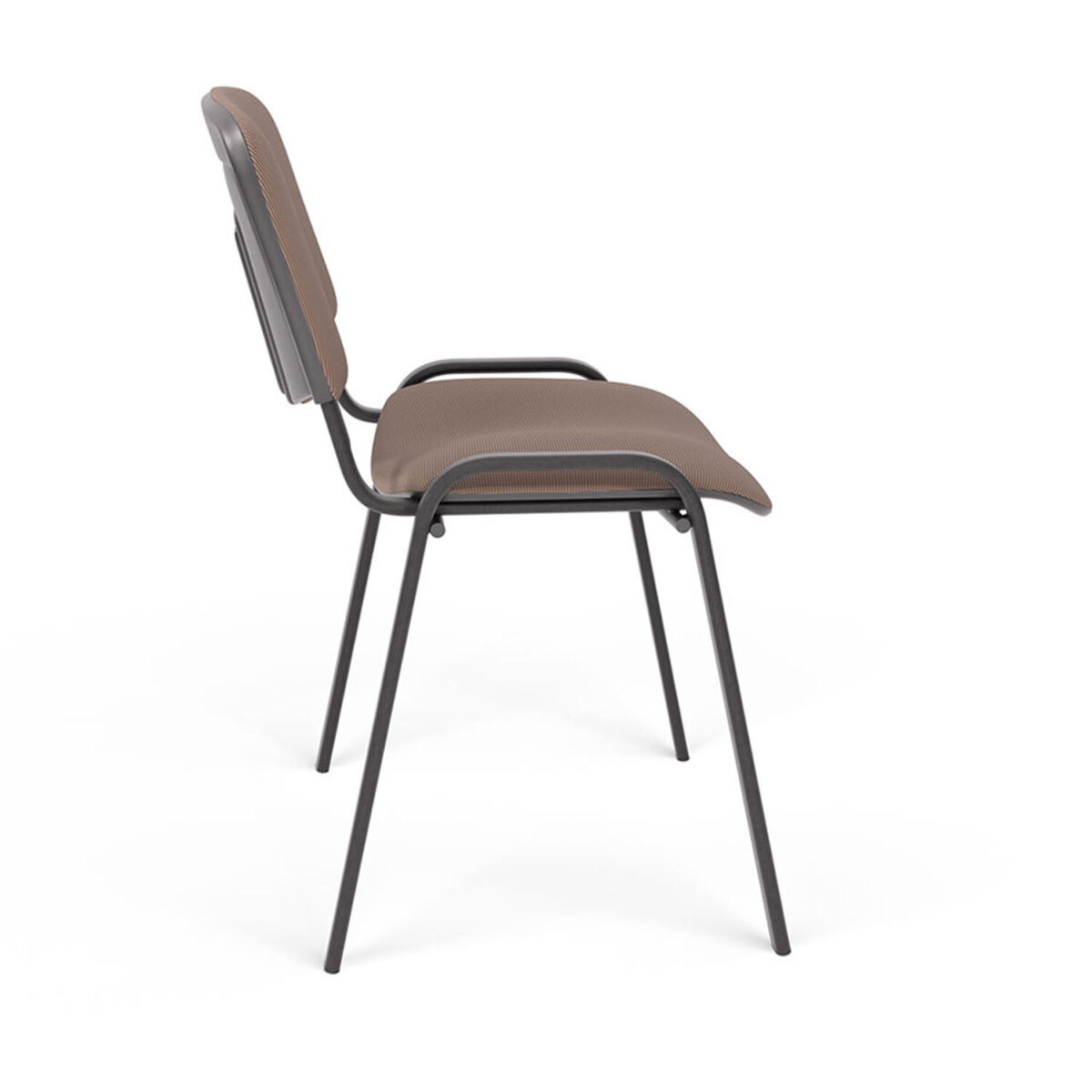 Стул для персонала и посетителей "ИЗО", черный каркас, ткань коричневая, В-28/С-24 — изображение 4