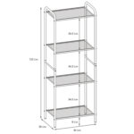 Стеллаж на металлокаркасе "Валенсия-14", 455х300х1205 мм, 4 полки, черный, СТВ14 Ч — изображение 2