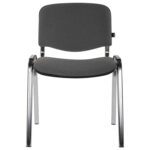 Стул для персонала и посетителей BRABIX "Iso CF-001", хромированный каркас, ткань серая с черным, 531420 — изображение 4