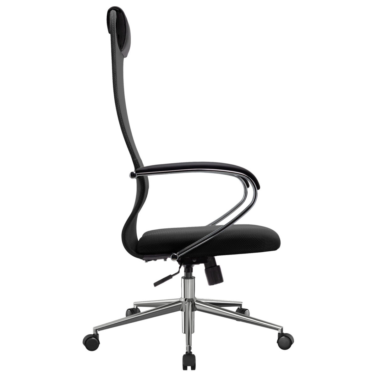 Кресло офисное МЕТТА "SU-B-8" хром, ткань-сетка, сиденье мягкое, черное — изображение 18