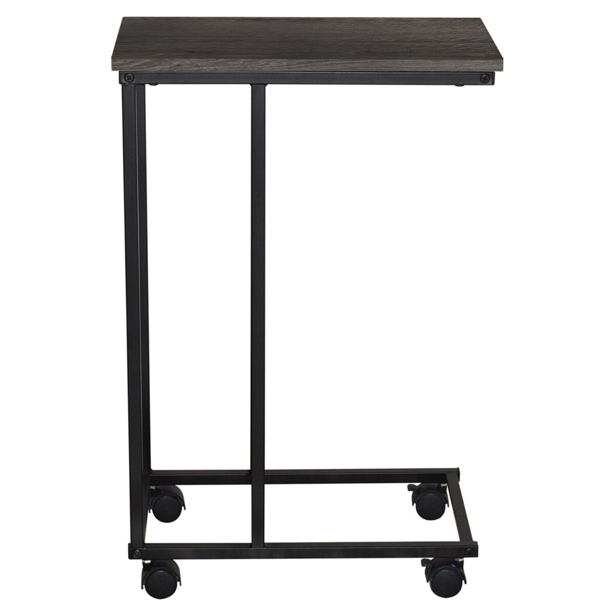 Стол журнальный BRABIX "LOFT CT-001", 450х250х680 мм, на колёсах, металлический каркас, цвет морёный дуб, 641859 — изображение 4