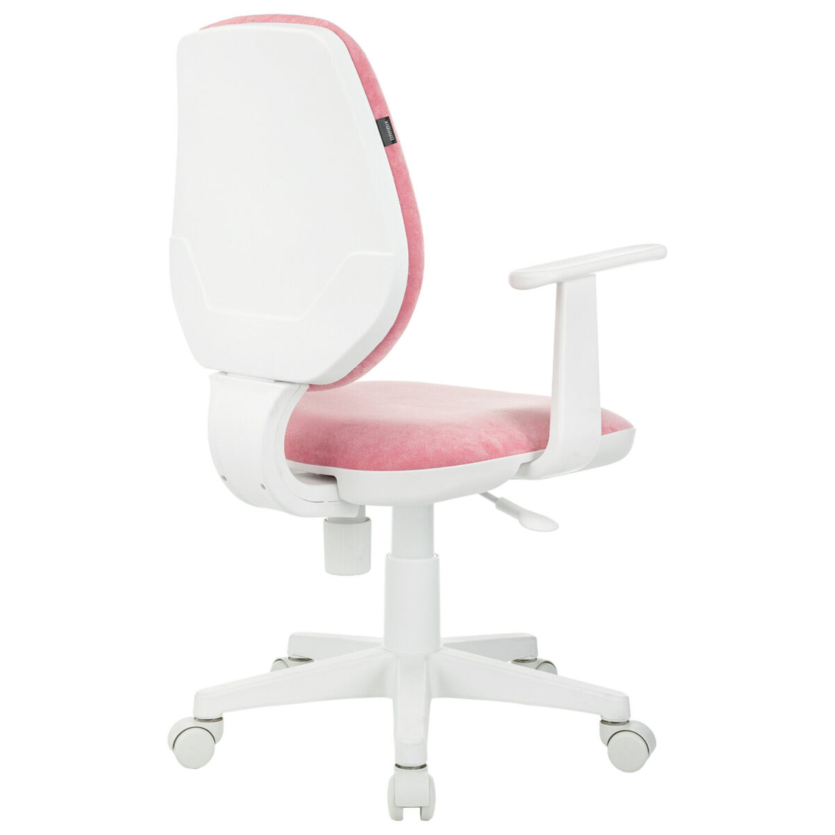 Кресло детское BRABIX "Fancy MG-201W", с подлокотниками, пластик белый, ткань вельветовая, розовое, 533009 — изображение 5