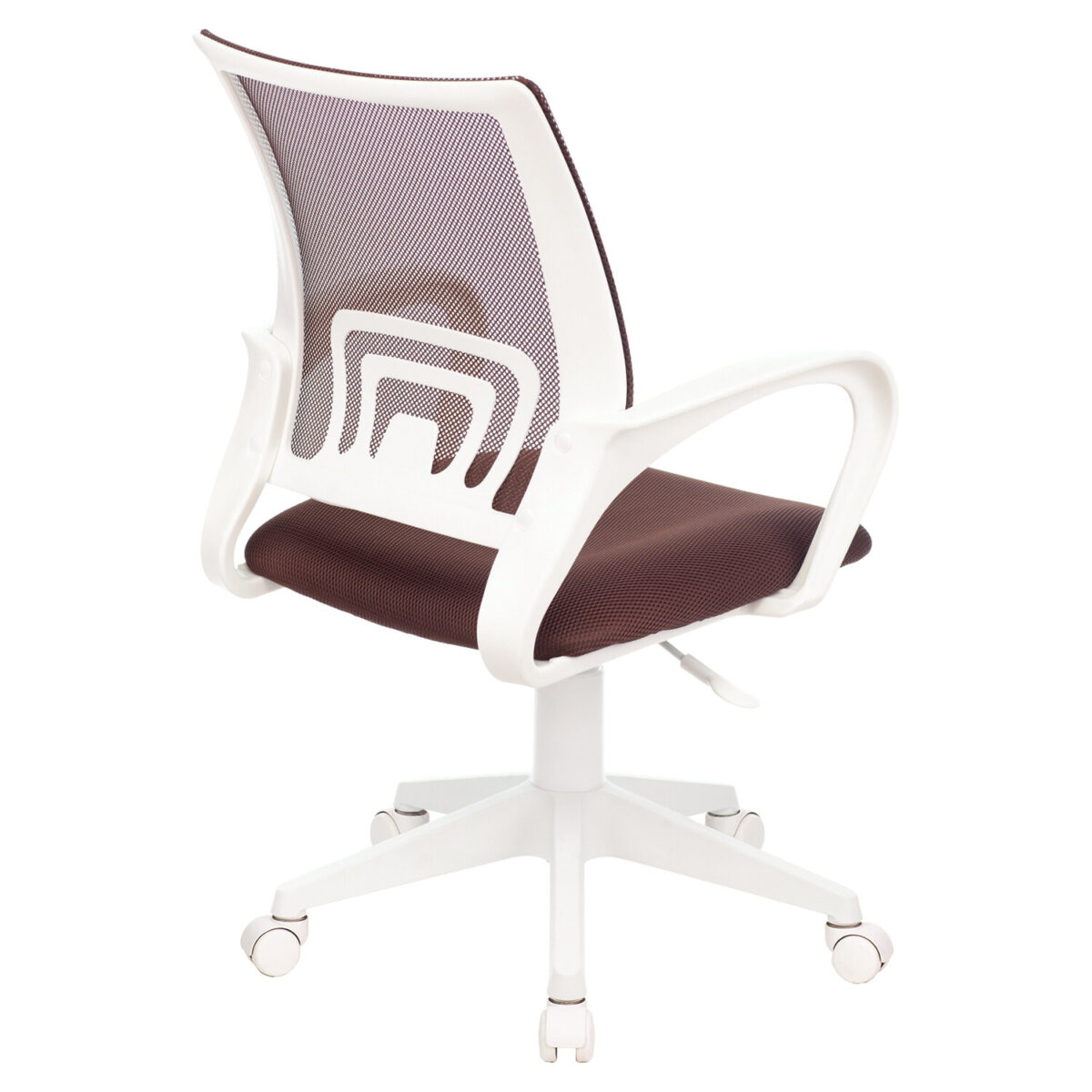 Кресло BRABIX "Fly MG-396W", с подлокотниками, пластик белый, сетка, коричневое, 532398, MG-396W_532398 — изображение 5