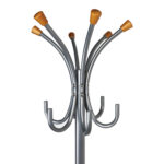 Вешалка-стойка BRABIX "CR-8121" на мраморном диске, металл, 6+4 крючка, цвет серебристый, 606437 — изображение 2