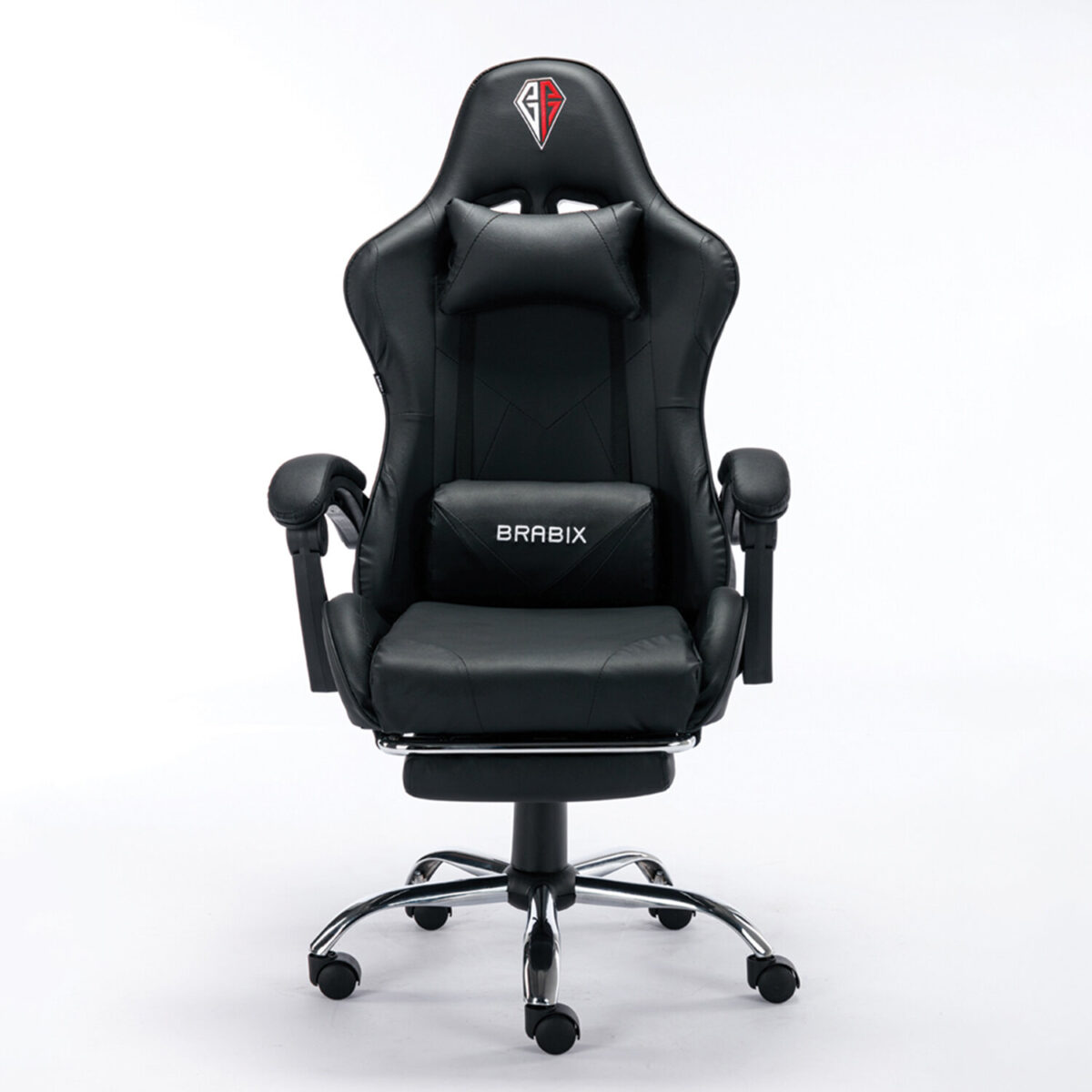 Кресло компьютерное BRABIX "Dexter GM-135", подножка, две подушки, экокожа, черное, 532800 — изображение 7