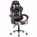 Кресло компьютерное CROMEX (КРОМЕКС) "Quantum GM-155 RGB", подсветка, две подушки, экокожа, черное/красное/серое, 532955 — изображение 24